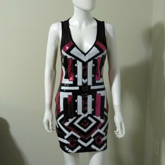HOT! NWT sequined BEBE mini - Picture 2 of 6